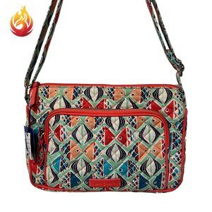 NWT Vera Bradley Iconic RFID "Little Hipster" Crossbody Bag in Go Fish